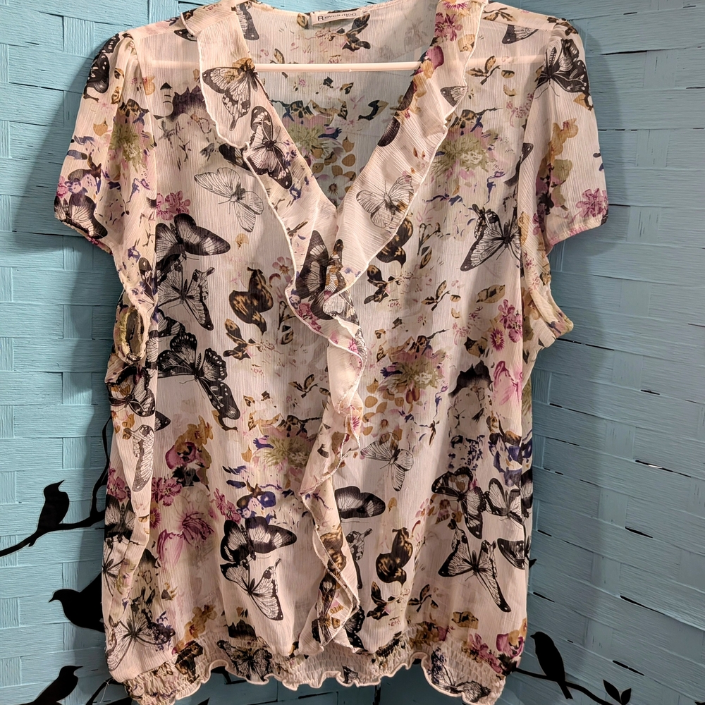 Ricki's Multicolor Butterfly Print Blouse